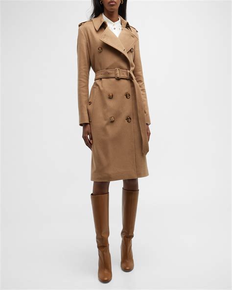 burberry kensington cashmere trench|Burberry Long Cashmere Blend Kensington Trench Coat.